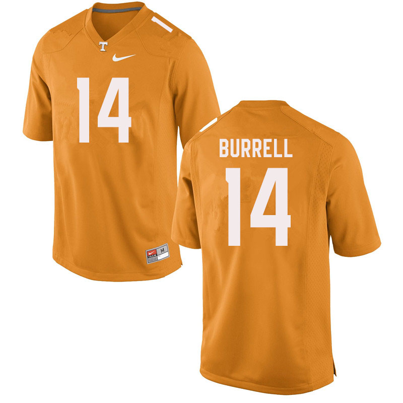 Men #14 Warren Burrell Tennessee Volunteers College Football Jerseys Sale-Orange